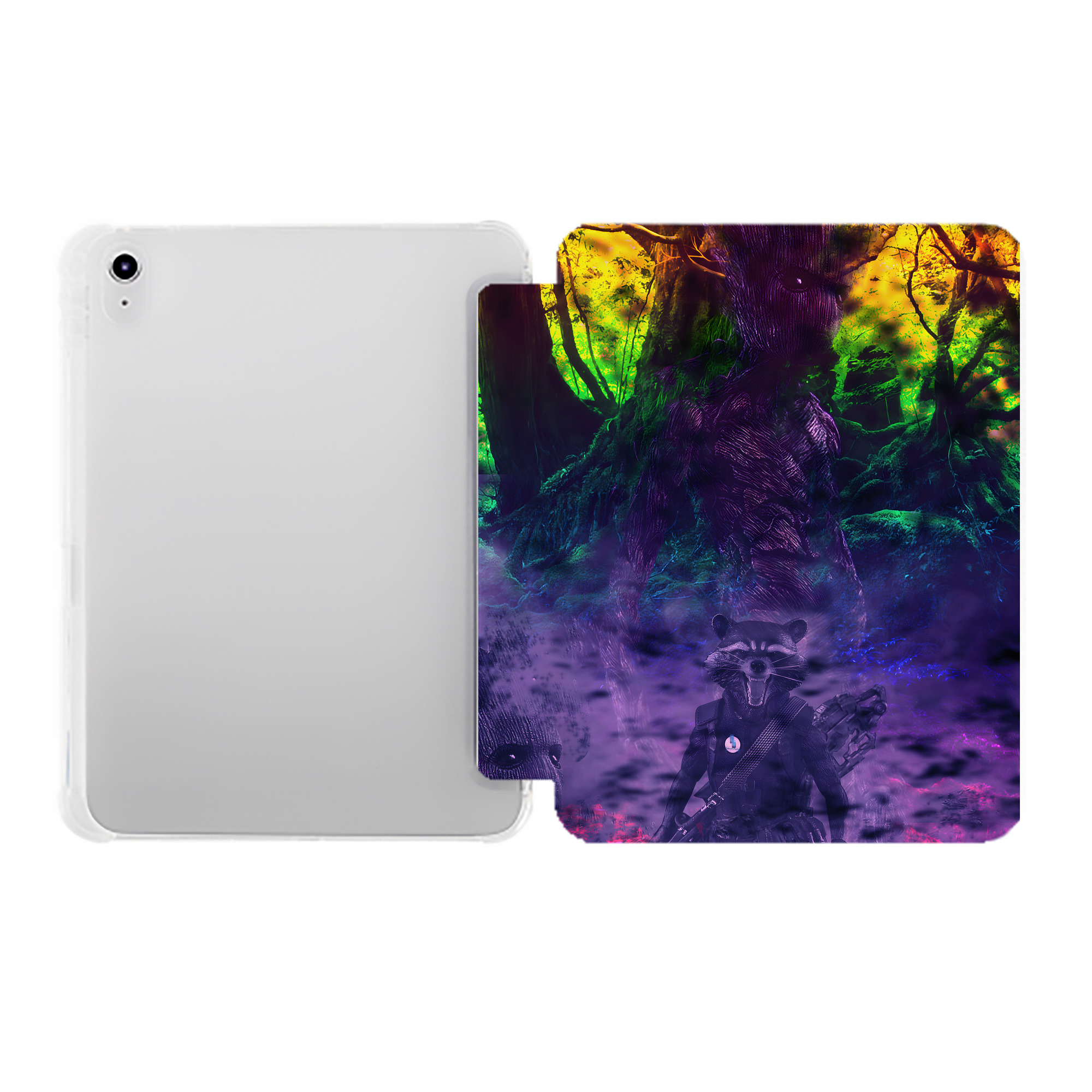 （画像用） アベンジャーズ The Avengers IPad ケース ペン収納付き 三つ折りスタンド PUレザー×シリコン 対応機種9.5/10.5/10.9インチ